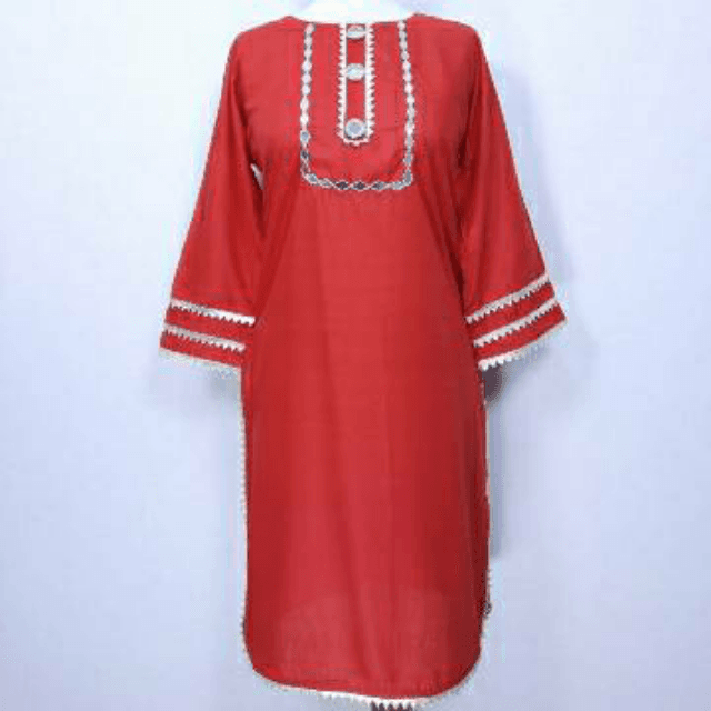 *Gota Lace Mirror Work Linen Shirts*