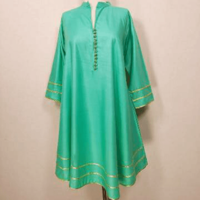 *Gota Lace Mirror Work Linen Shirts*