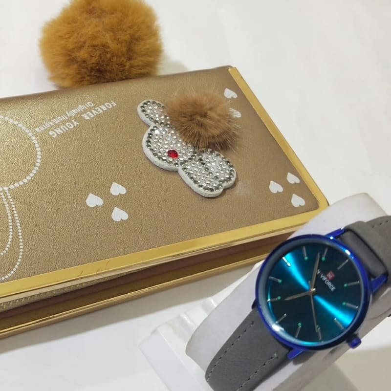 *Ladies Clutch and Watch*