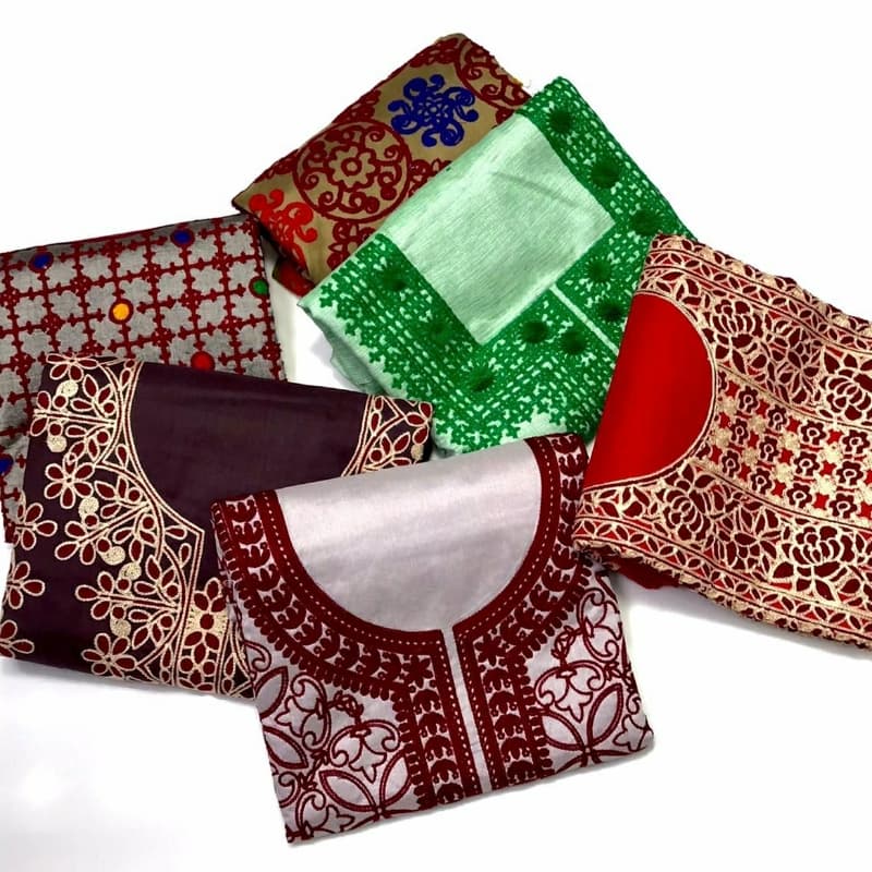 Marina Fabric Ari work with shawl Dupata 3pc suit