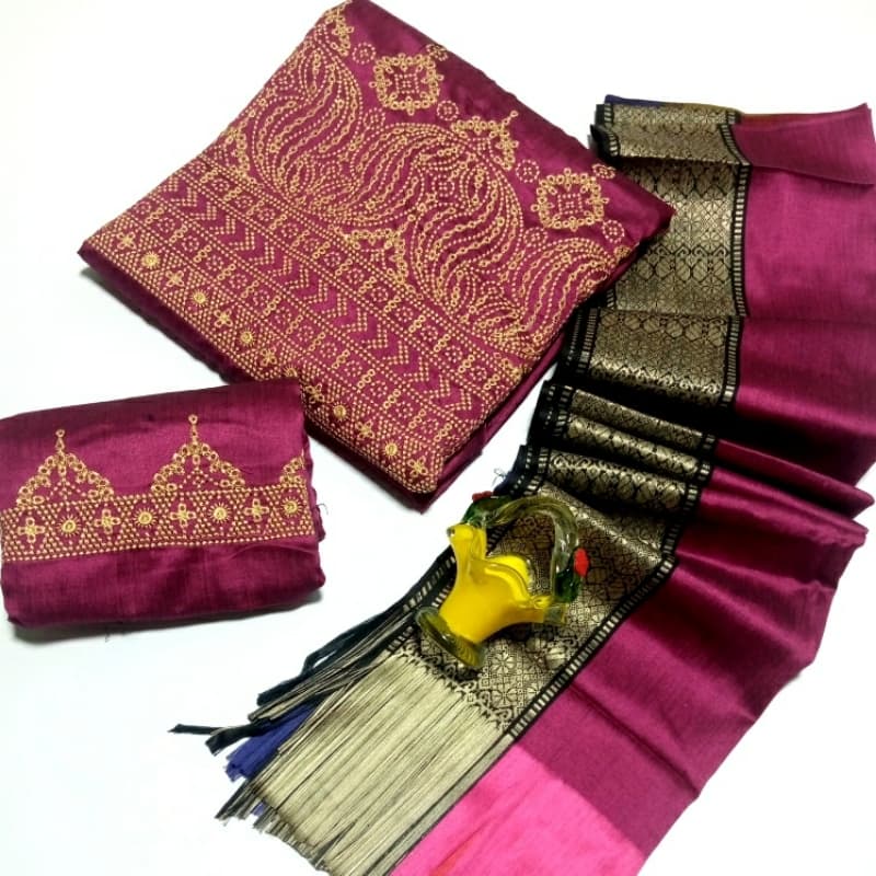 Winter stuff

Marina embroided shirt and trouser along multi showal 3pc sui