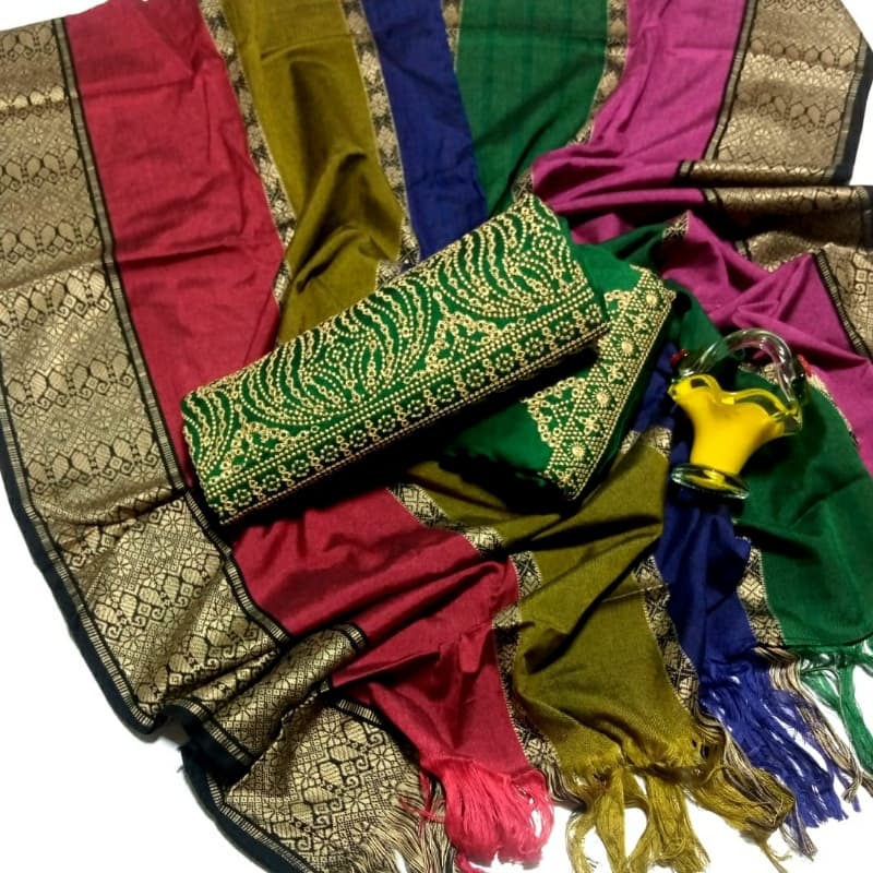 Winter stuff

Marina embroided shirt and trouser along multi showal 3pc sui