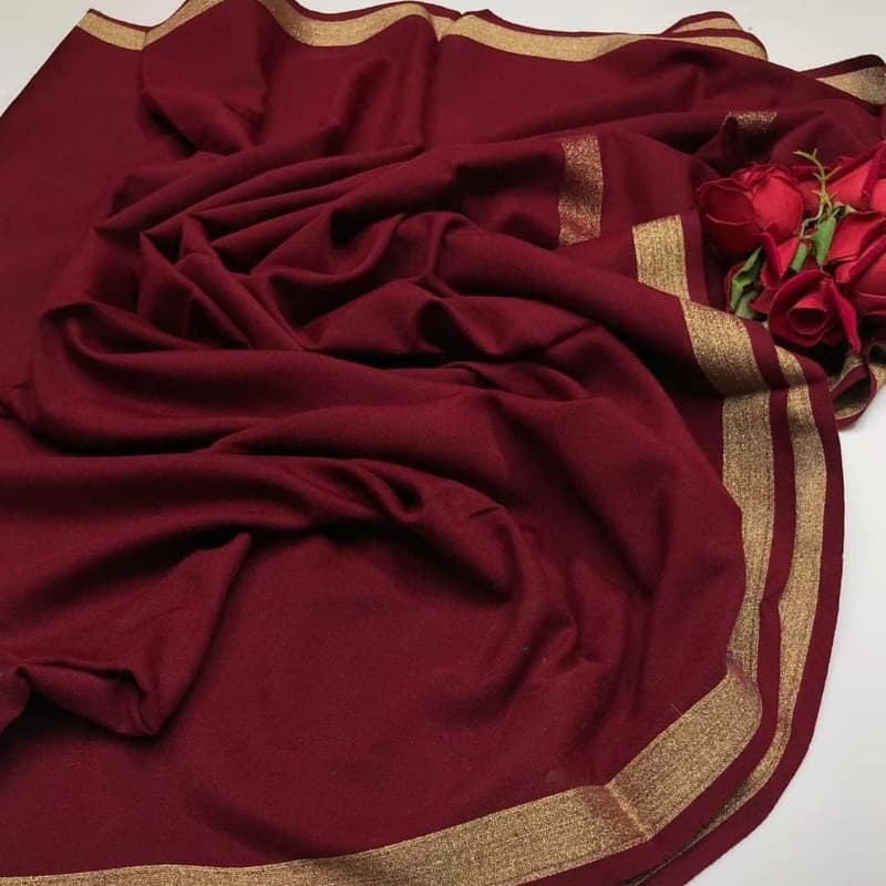 Pure Ackralik wool Fabric
Zari Patti Border Special Pashmina