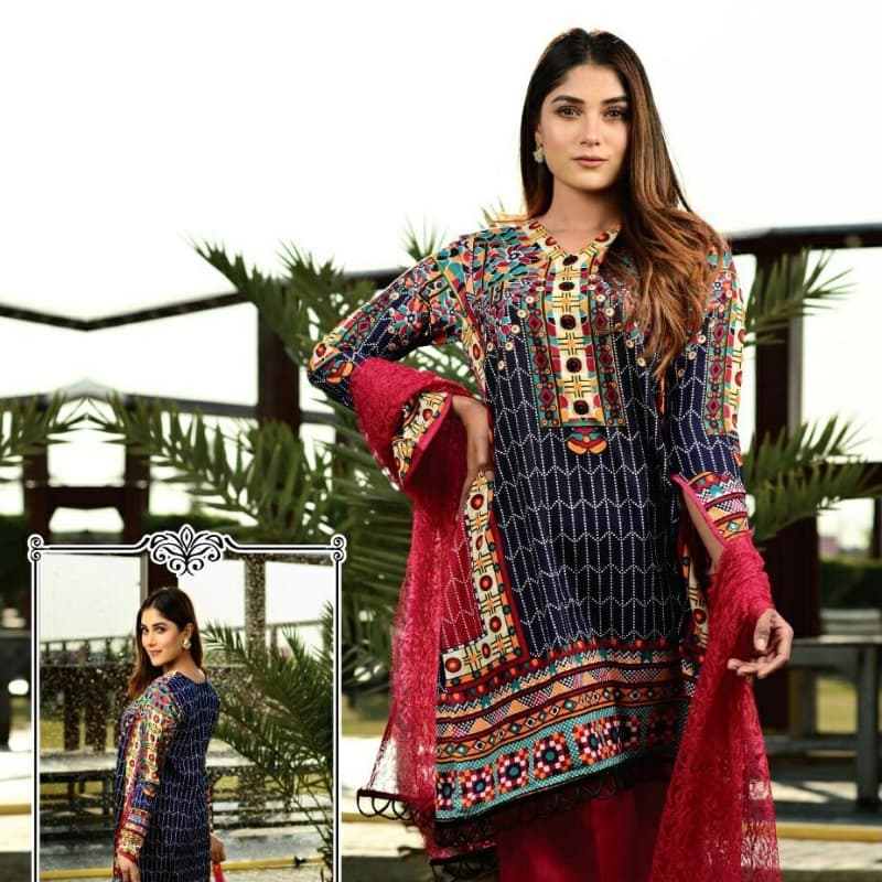 *Discount Offer*
Fabric Malai Lawn
Printed Suit
Three piece