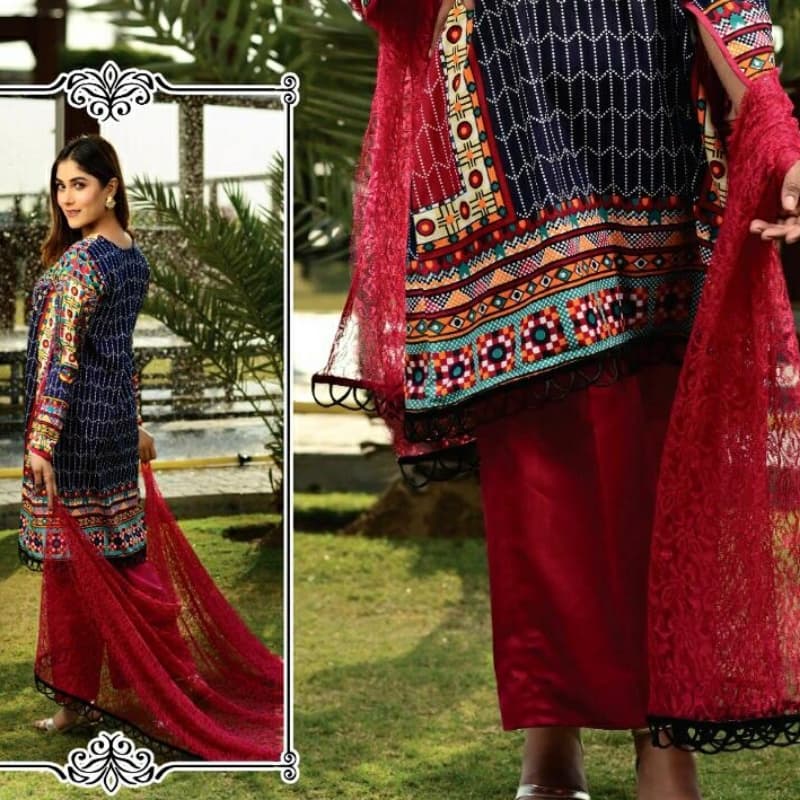 *Discount Offer*
Fabric Malai Lawn
Printed Suit
Three piece