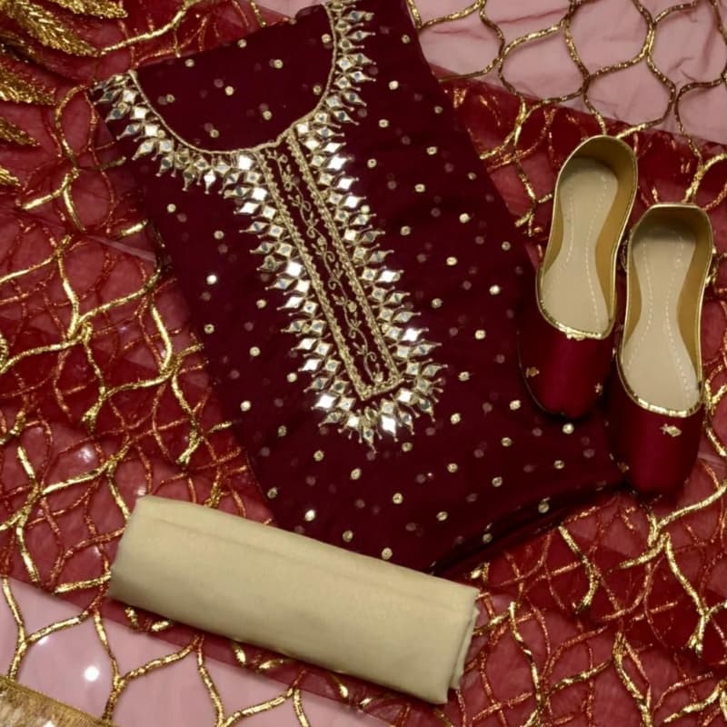 Chiffon Fabric 3pc Dress