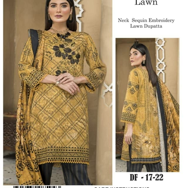 Safa Noor lawn collection 2022
*Fabric lawn