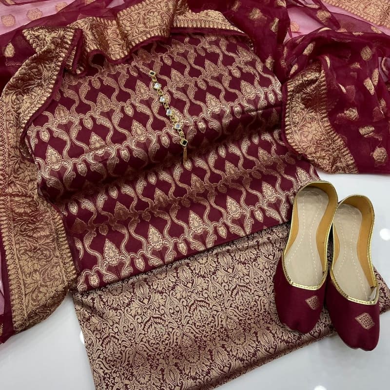 3pc dress fancy linen